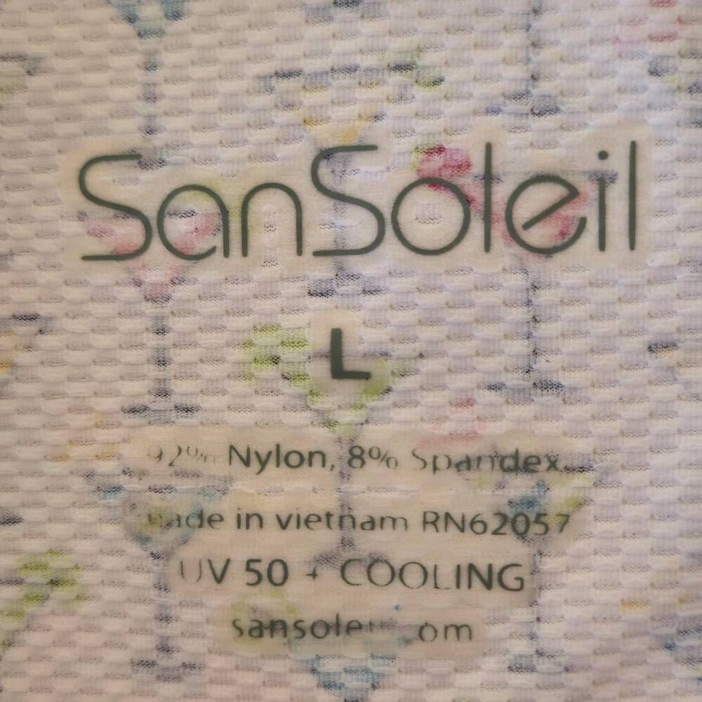 SanSoleil Womens Colorful Martini Print Long Sleeve Performance Sun Shirt Large - Picture 2 of 12